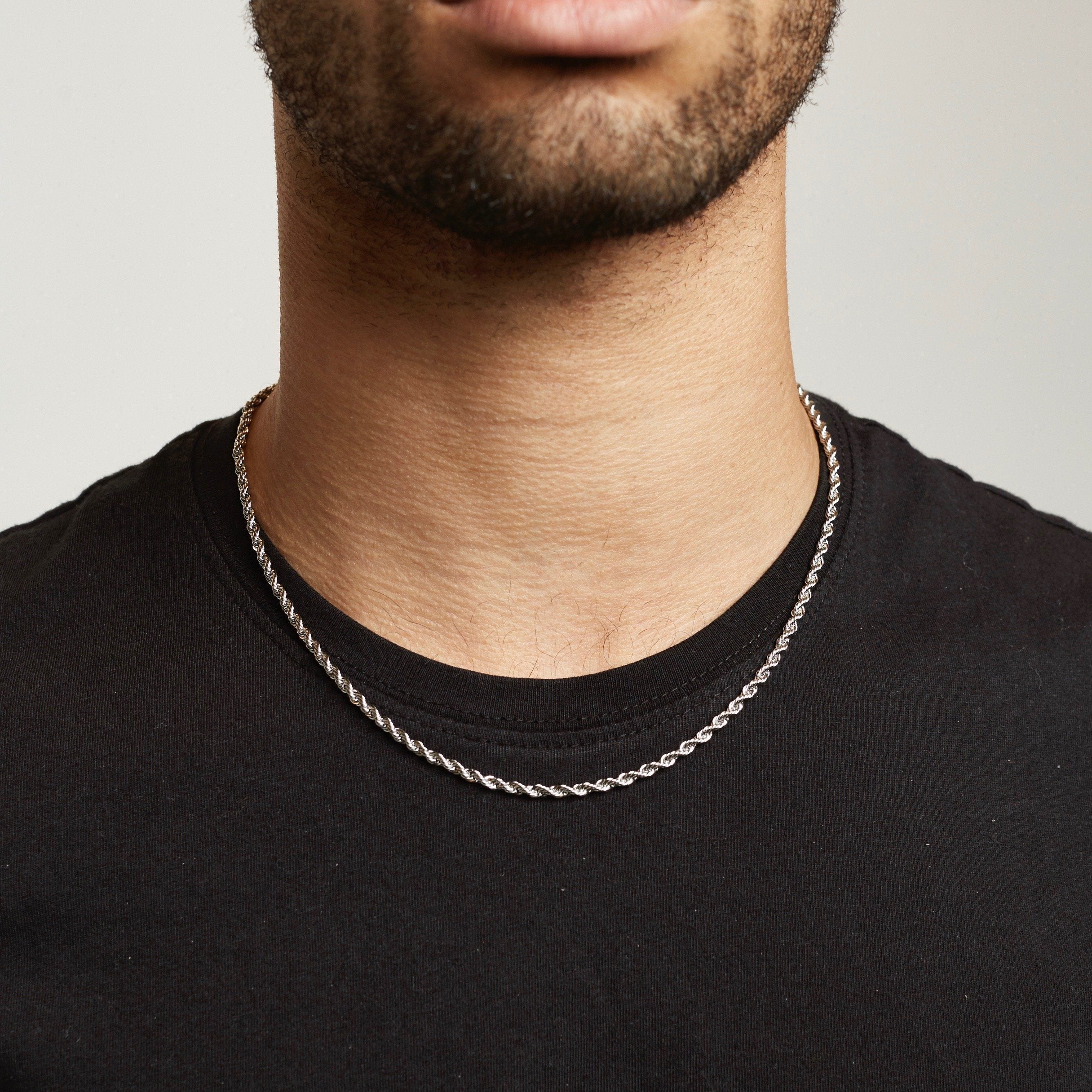 Rope Chain - Silver chain Midnight City Jewellery 45cm/18inch 3mm 