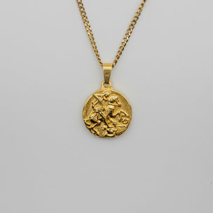 St George Pendant Necklace - Gold necklace Midnight City Jewellery 