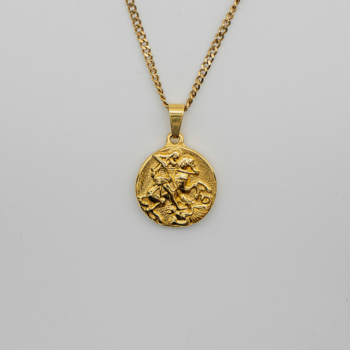 St George Pendant Necklace - Gold necklace Midnight City Jewellery 