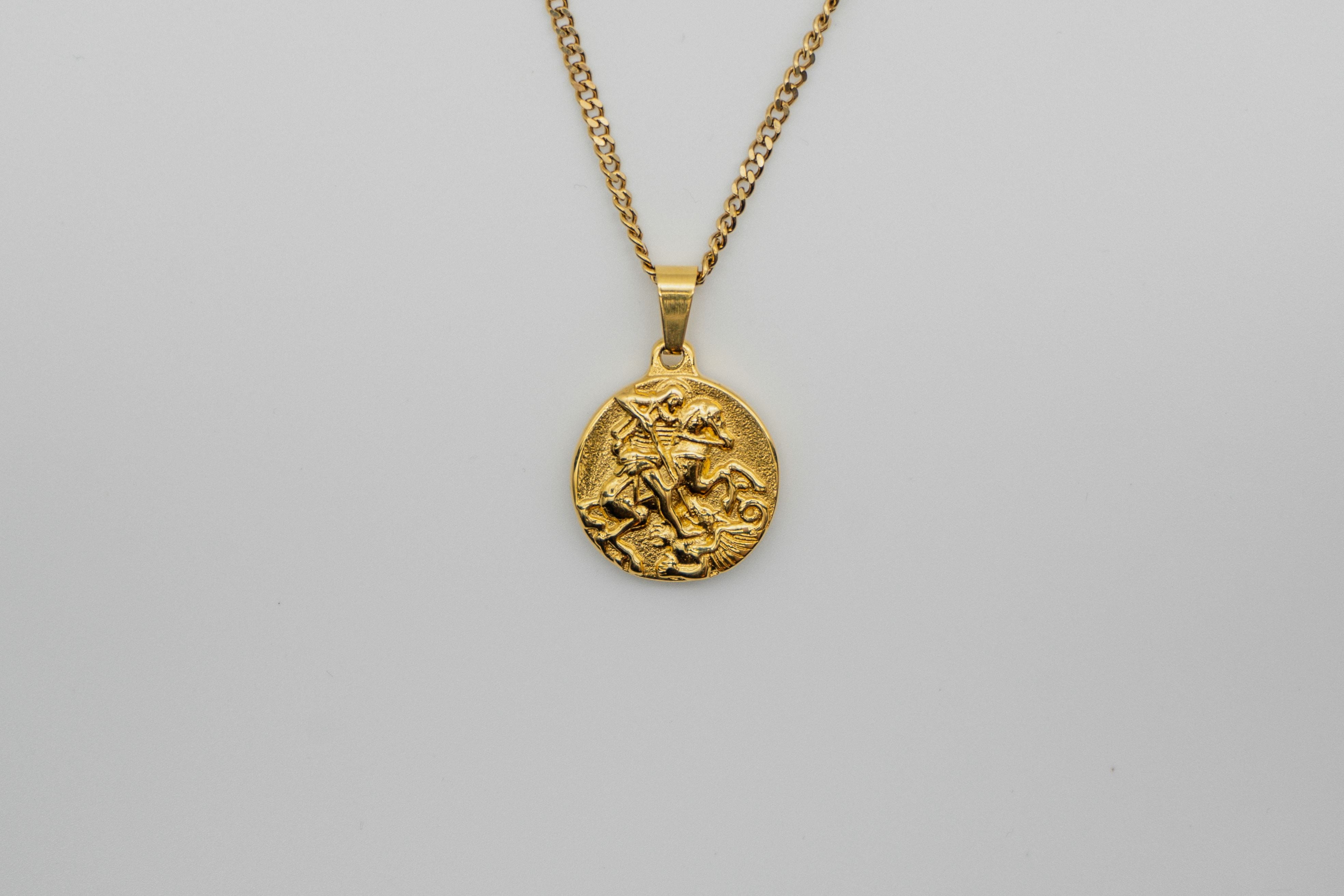 St George Pendant Necklace - Gold necklace Midnight City Jewellery 