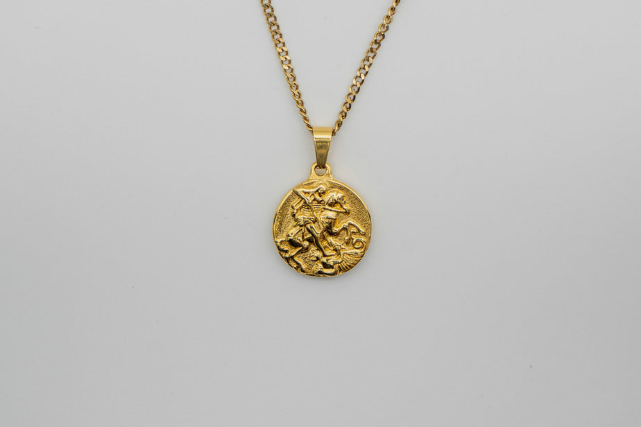 St George Pendant Necklace - Gold necklace Midnight City Jewellery 