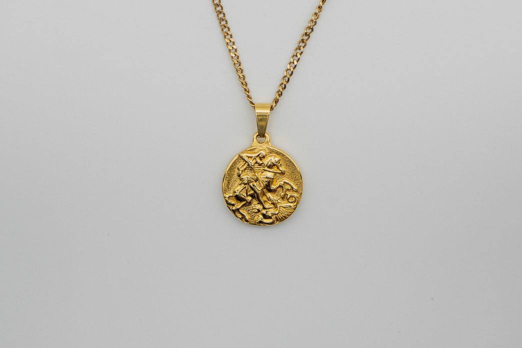 St George Pendant Necklace - Gold necklace Midnight City Jewellery 