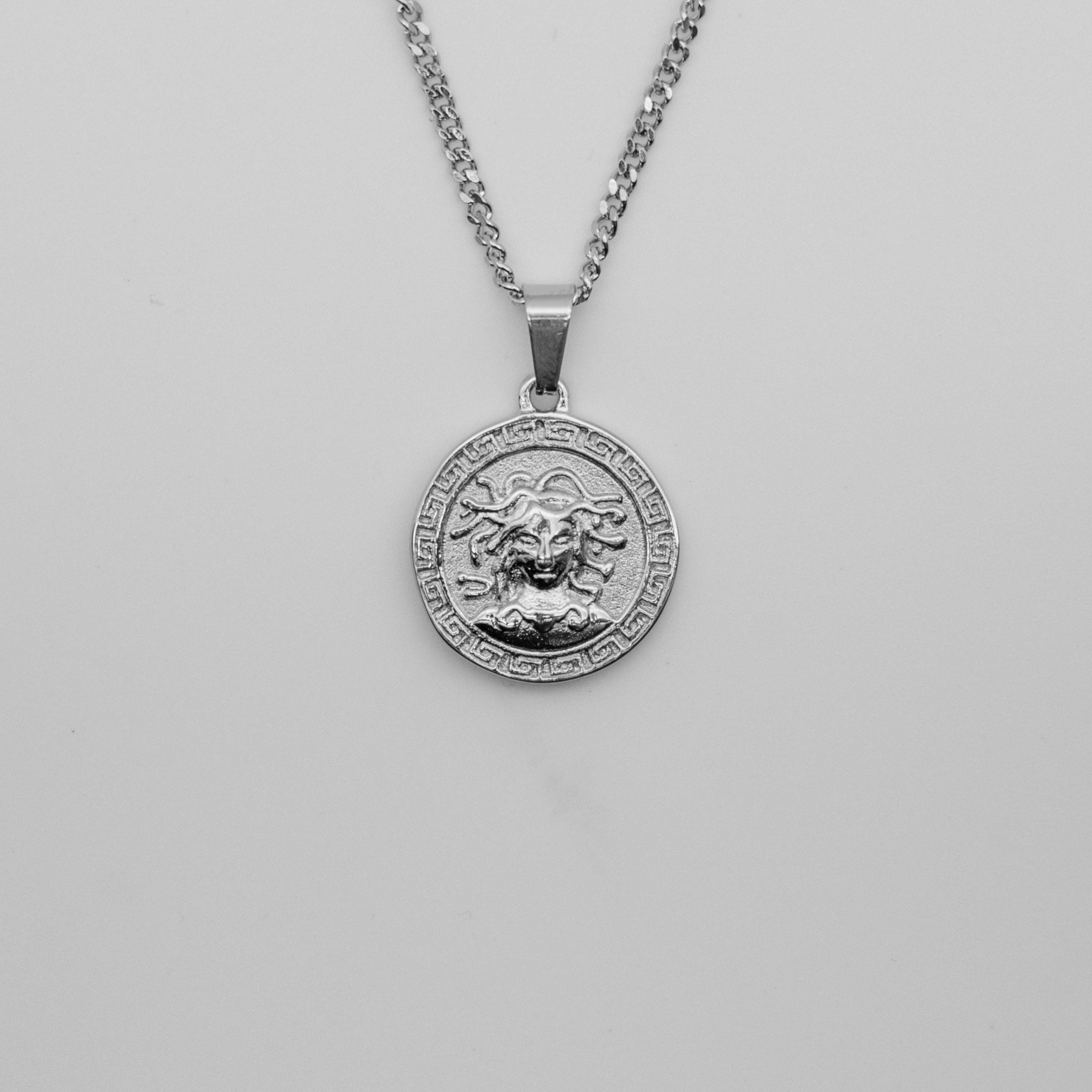 Medusa Pendant Necklace - Silver necklace Midnight City Jewellery 
