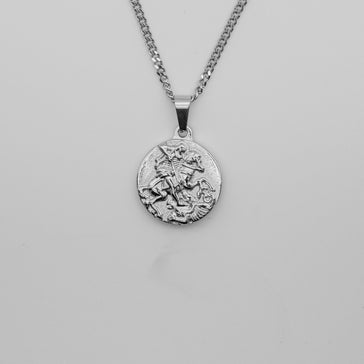 St George Pendant Necklace - Silver necklace Midnight City Jewellery 