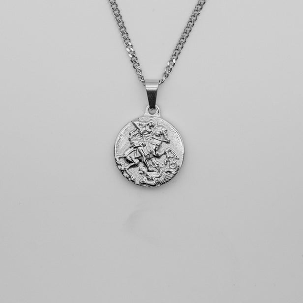 St George Pendant Necklace - Silver necklace Midnight City Jewellery 