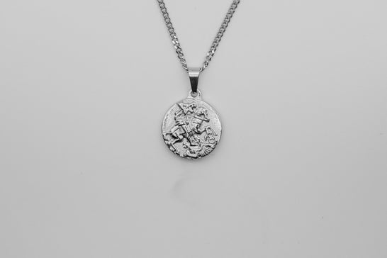 St George Pendant Necklace - Silver necklace Midnight City Jewellery 