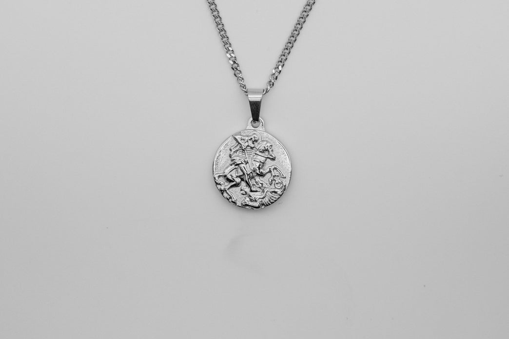 St George Pendant Necklace - Silver necklace Midnight City Jewellery 