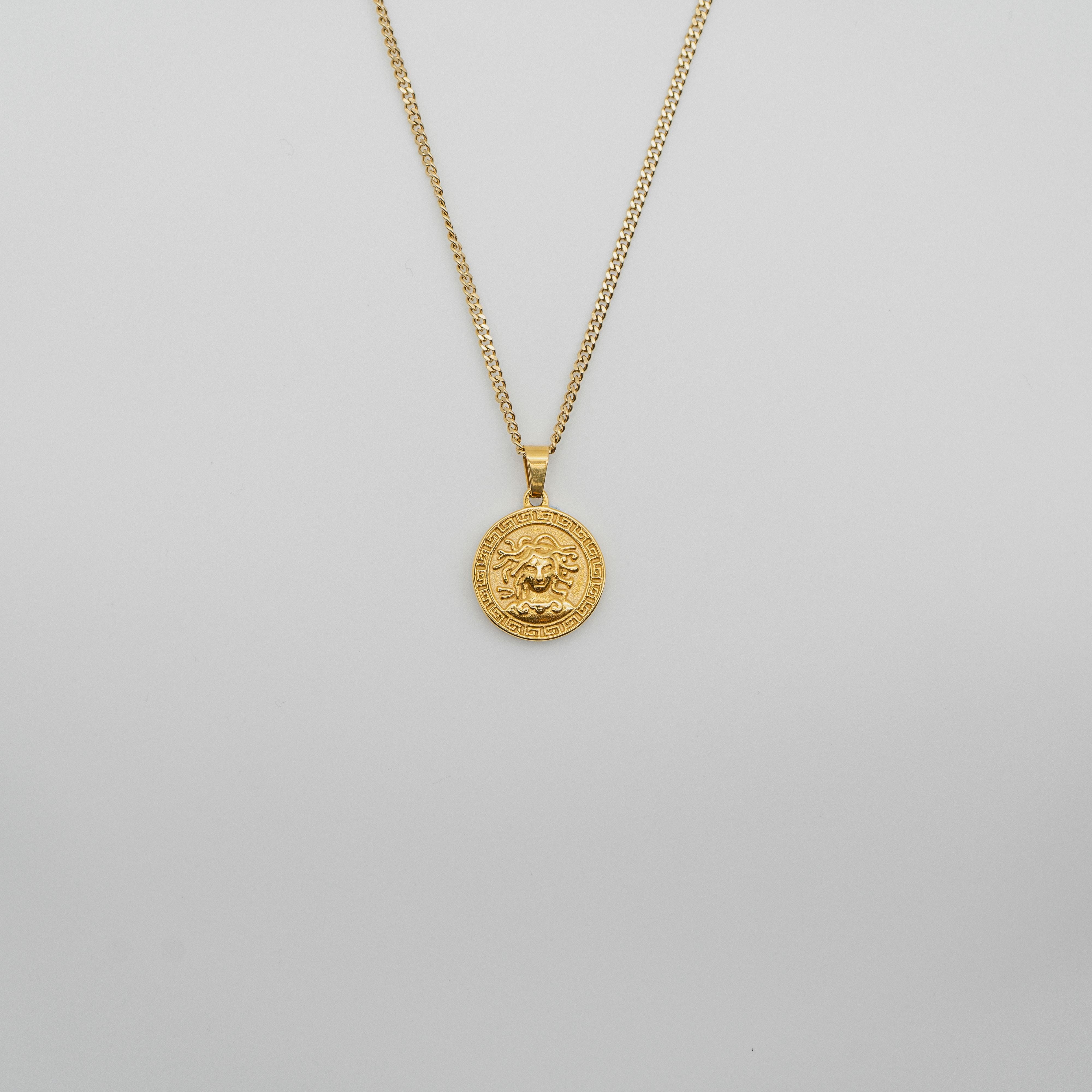Medusa Pendant Necklace - Gold necklace Midnight City Jewellery 