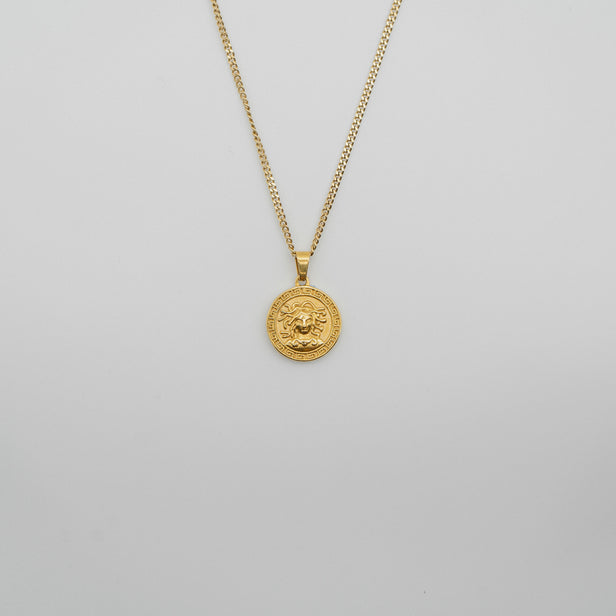 Medusa Pendant Necklace - Gold necklace Midnight City Jewellery 