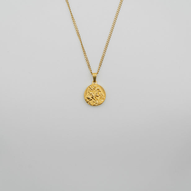 St George Pendant Necklace - Gold necklace Midnight City Jewellery 