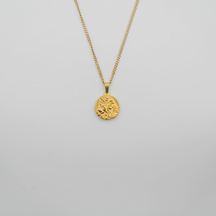 St George Pendant Necklace - Gold necklace Midnight City Jewellery 