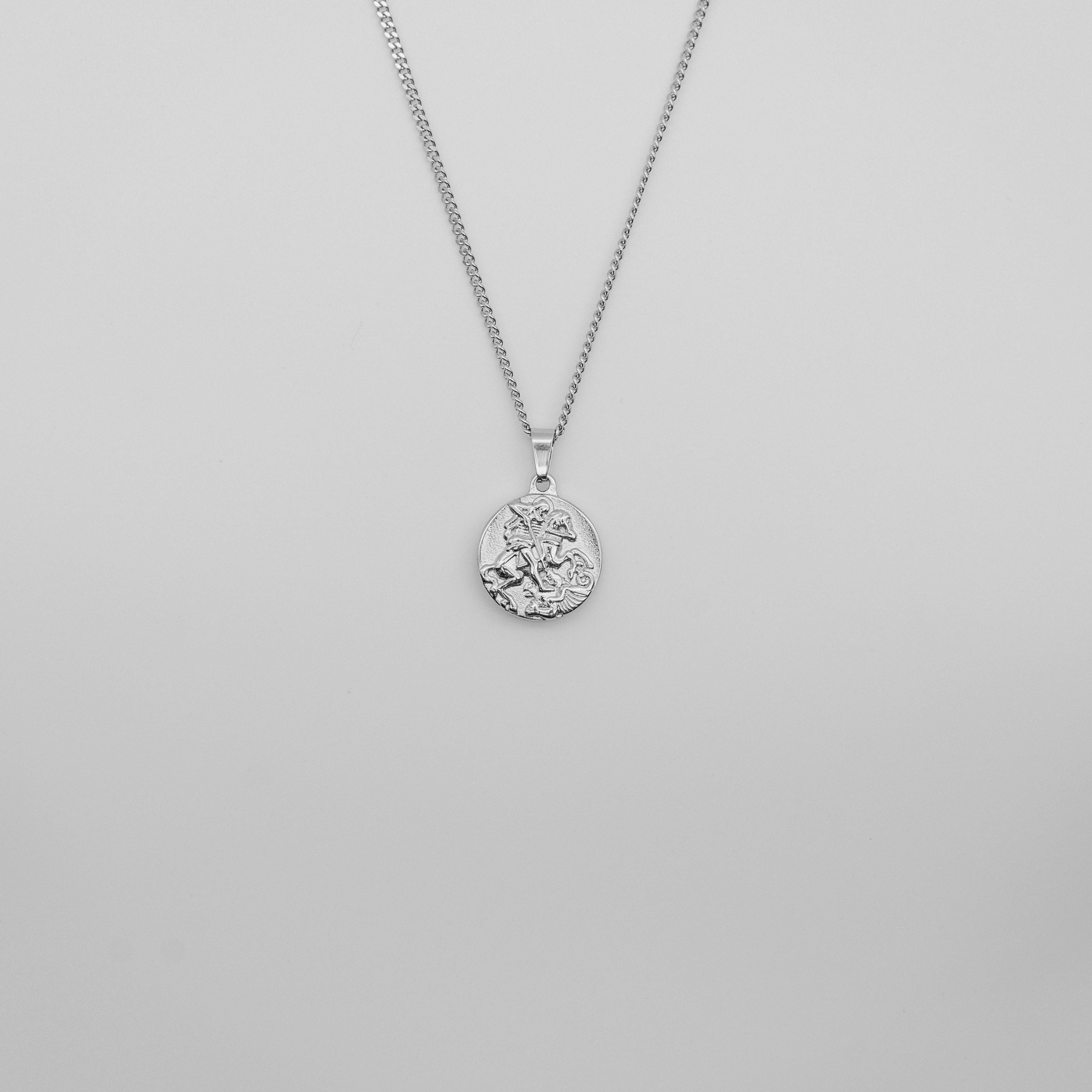 St George Pendant Necklace - Silver necklace Midnight City Jewellery 