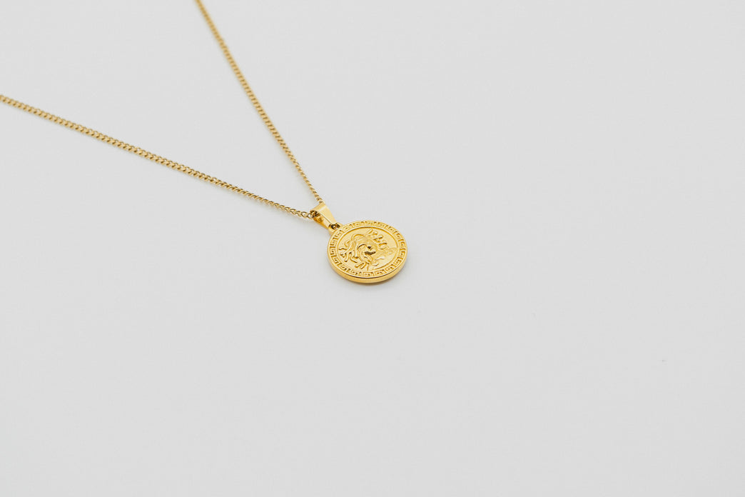 Medusa Pendant Necklace - Gold necklace Midnight City Jewellery 