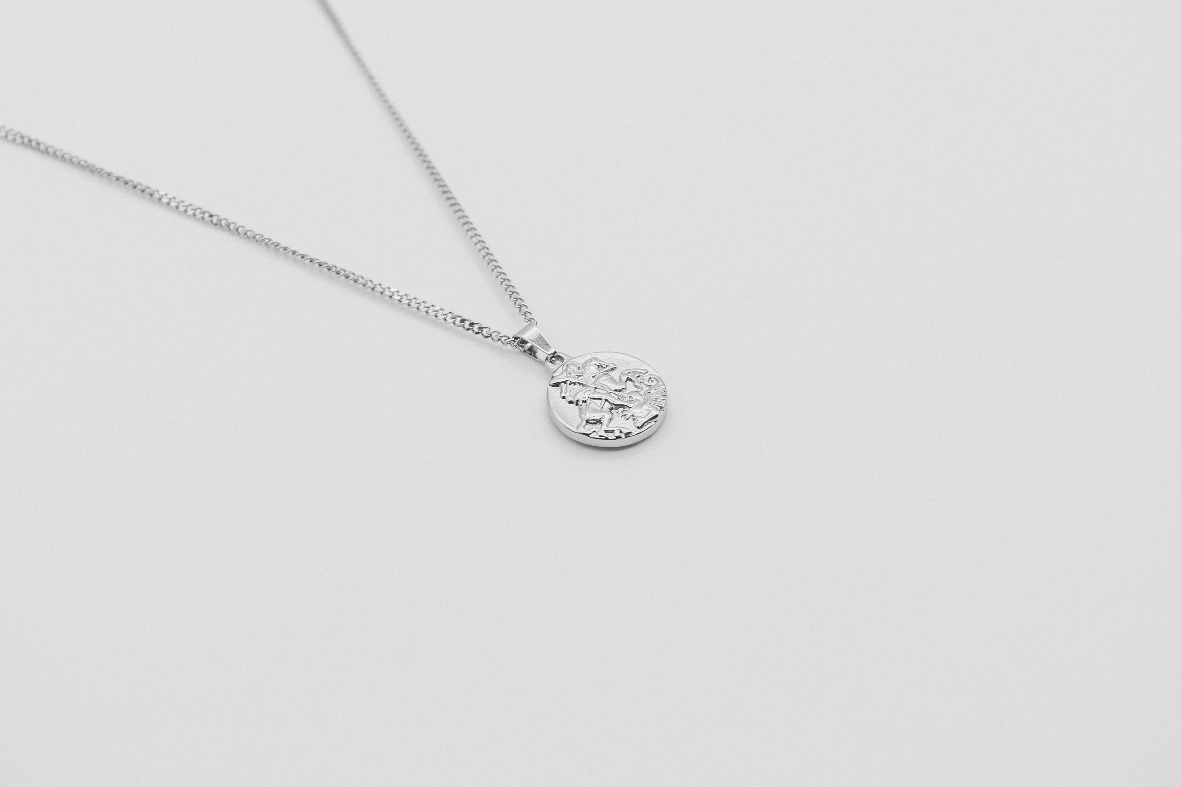 St George Pendant Necklace - Silver necklace Midnight City Jewellery 