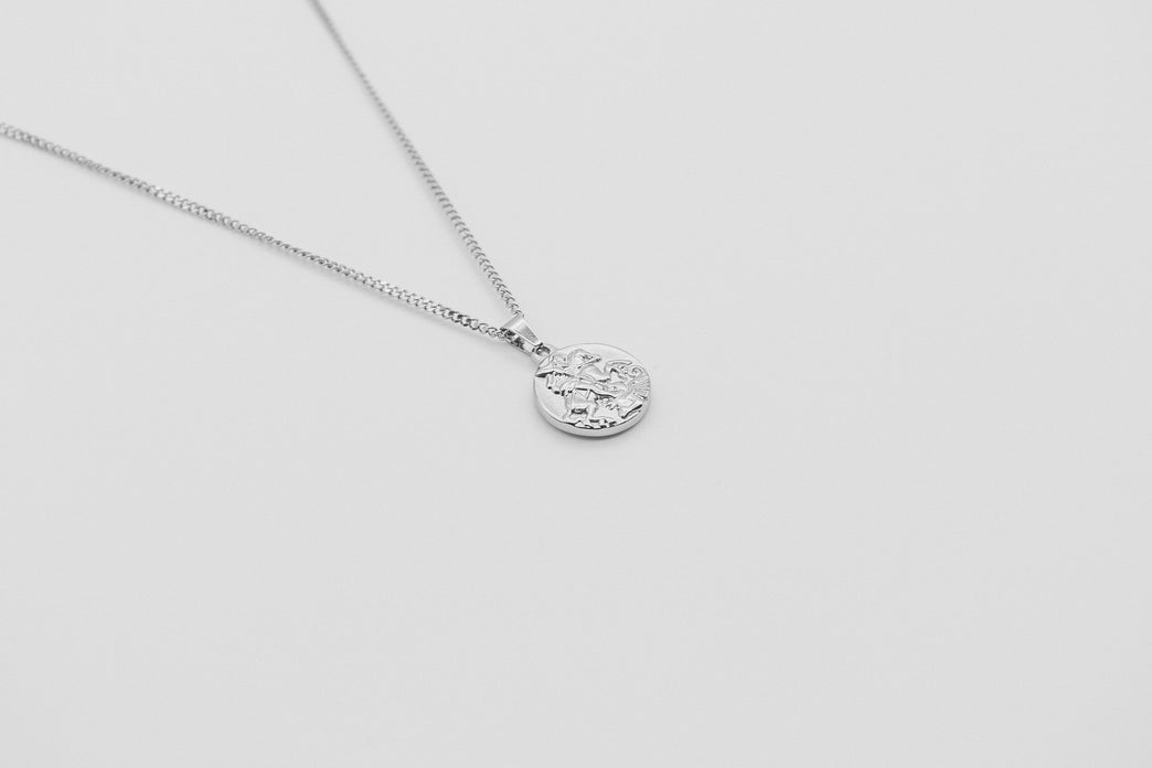 St George Pendant Necklace - Silver necklace Midnight City Jewellery 