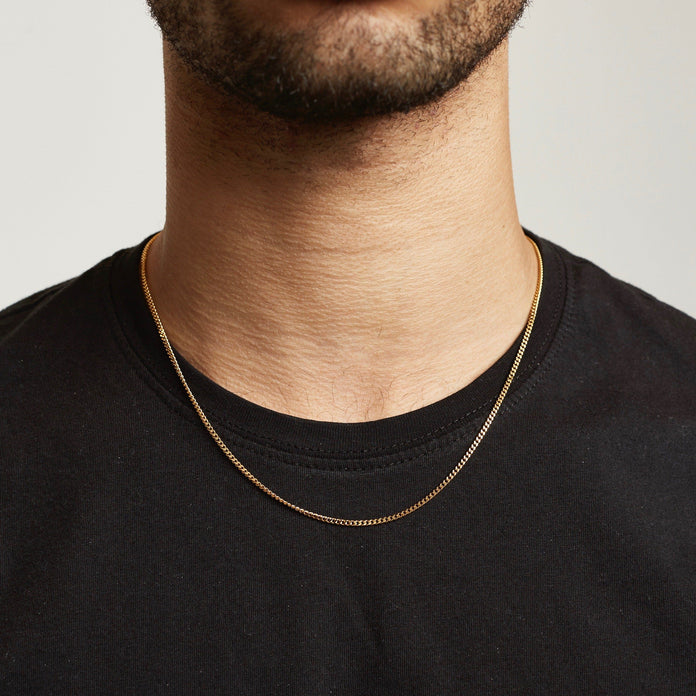 Curb Chain - Gold chain Midnight City Jewellery 45cm/18inch 2mm 